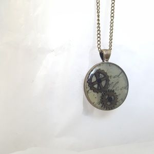 HM ( HandMade) Steampunk love letter necklace